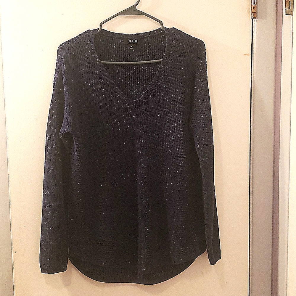 ANA Med Navy blue glitter sweater top